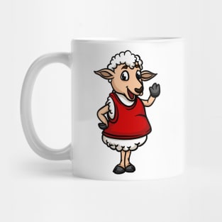 Cute Anthropomorphic Human-like Cartoon Character Sheep in Clothes Mug